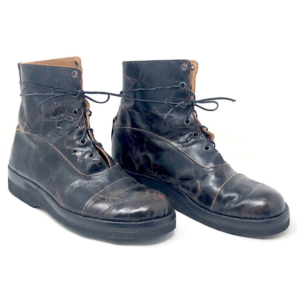 CYDWOQ Iota Women's Leather Boots, Size 9.5, Custom Made, Never Worn